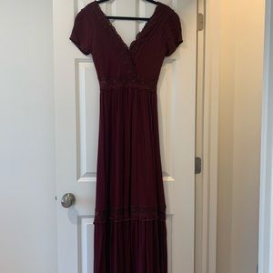 Altar’D state burgundy maxi dress